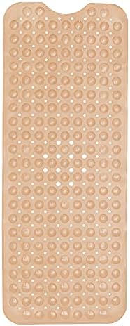 ENKOSI Bath Mat - Large Non Slip Bathtub & Shower Mat - Extra Long. 40 x 16 Inch Bathroom Mats for Tub Nonslip Anti Slip Bathmats (40x16 Beige 1-Pack)