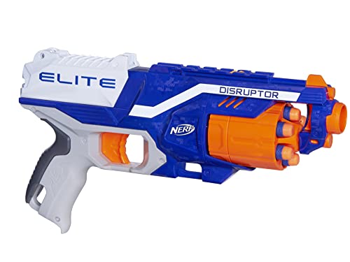 Retros Market Disruptor Elite Blaster - 6-Dart Rotating Drum, Slam Fire, Includes 6 Official Nerf Elite Darts - for Kids, Teens, Adults (Amazon Exclusive)