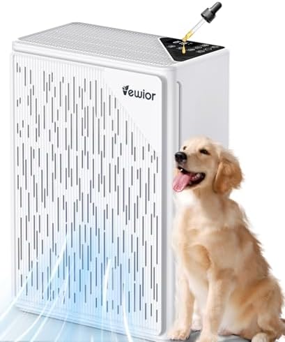 Air Purifiers for Home Large Room up to 2535ft², VEWIOR H13 True HEPA Air Cleaner for Bedroom with PM2.5 Display Air Quality Sensor, Fragrance Diffuser, Air Filter for Wildfire Smoke Pet Hair Dust