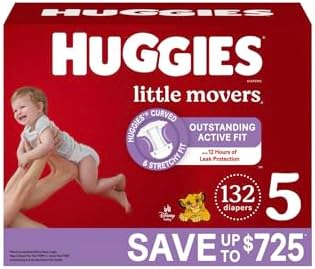 Huggies Little Movers Perfect Fitting Diapers Size 5