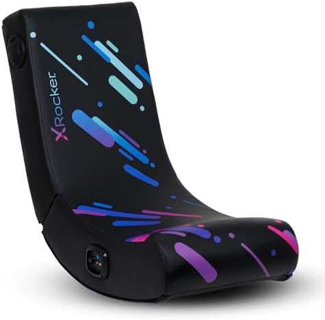 X Rocker Video Gaming Floor Rocker Chair, Built-in Audio, Back to School, Foldable, for Gamers, Bedroom, or Game Room for Boys, Girls, Teens 5-17