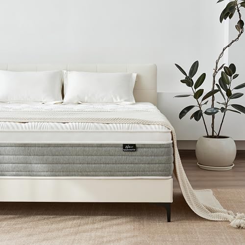 Queen Mattress, 12 Inch Queen Mattress for Medium Firm, Individual Pocketed Springs for Pressure Relief & Low Motion Transfer, CertiPUR-US Certified