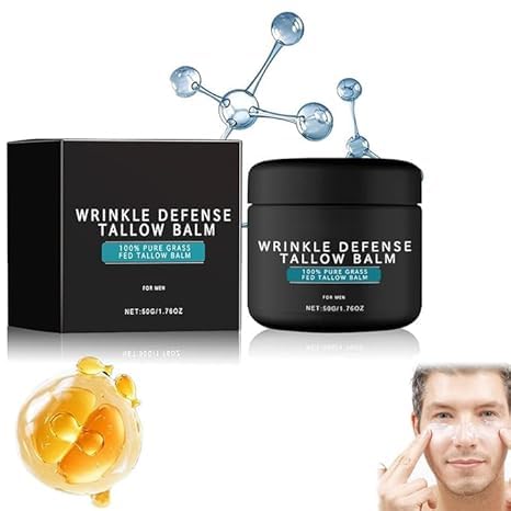 Forge Wrinkle Defense Tallow Balm, Forge Beef Tallow Skin Care for Men, Forge Natural Tallow Men's Face, Forge Mens Face Care Set, Mens Anti Wrinkles Anti Aging Facial Care Kit (1pc)