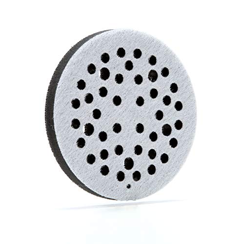 3M Clean Sanding Soft Interface Disc Pad, 44 Holes - Disc Backup Pad for Vacuum Sander - Hook and Loop Attachment - 5" x .5" - 28321