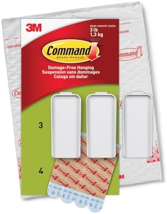 Command Large Canvas Hangers for Walls, Holds up to 3 lb 18"x24" Canvas, 3 Hangers with 4 Command Strips, Damage-Free Removable Wall Art Hanger, Great for Room DΓ©cor