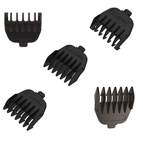 5pc Snap on Comb Set Compatible with Remington MB-2500, PG-6020, PG-6015, PG-6025, PG-6250, VPG6530, MB6550