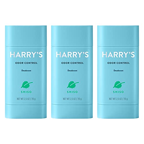 Harry's Aluminum Free Deodorant for Men - Odor Control, Shiso Scent, 2.5 Oz, 3-Pack, Men Deodorant Aluminum Free