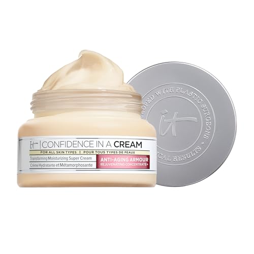 IT Cosmetics Confidence in a Cream - Hydrating & Anti Aging Face Moisturizer, Visibly Reduces Fine Lines, Wrinkles & Signs of Aging, Repairs Skin Barrier, With Squalane & Ceramides, For All Skin Types
