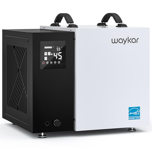 Waykar 70 Pint Energy Star Crawl Space Dehumidifier with Drain Hose, Commercial Dehumidifier for Basements and Home, for Spaces up to 5000 Square Feet, Smart Humidity Control - 5-Year Quality Coverage