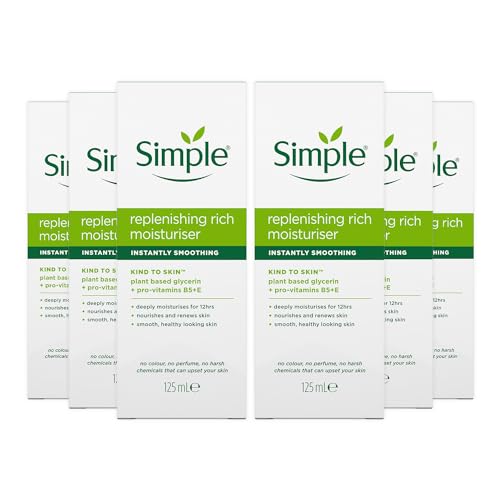 6 x Simple Kind to Skin Replenishing Rich Moisturiser 125ml