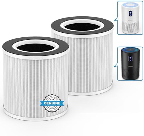 MOOKA Official Certified Replacement HEPA Filter for B-D02L/B-D02 Air Purifier (2-PACK)