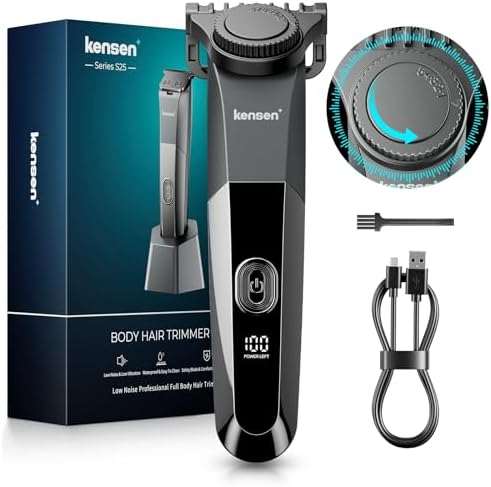 Adjustable Beard Trimmer for Men – Precision Ceramic Blades, Waterproof, Rechargeable, Ideal for Beards, Mustaches & Hair Electric Shavers Facial Hair Trimming Electric Razor Clipper Groomer