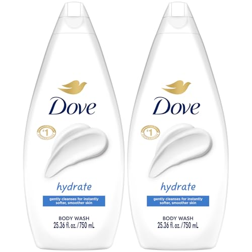 Dove Body Wash, Hydrate, Value-Size 2-Pack – Moisturizing Cleanser for Smooth, Soft Skin, 25.36 Oz Ea