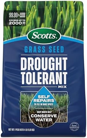 Scotts Grass Seed Drought Tolerant Mix, Kentucky Bluegrass and Tall Fescue Grass Seed Mix, Covers up to 2,000 sq. ft., 4 lb.