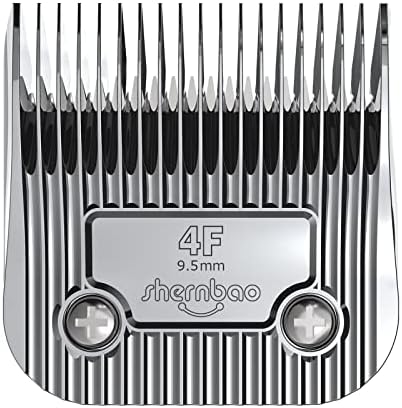 shernbao A5 Style Detachable Pet Clipper Blades, Made of Titanium Coating Ceramic & Stainless Steel, Compatible with Most Andis, Oster, Wahl A5 Clippers.
