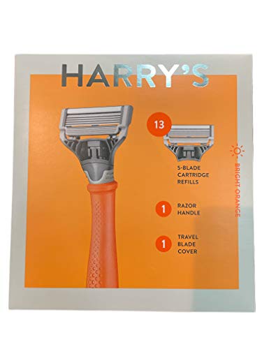 Harry's 5-Blade German Steel Cartridge Razor - Orange, Unisex-Adults