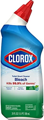 Clorox Toilet Bowl Cleaner Bleach, Fresh Breeze Scent 24 Ounces (Package May Vary)