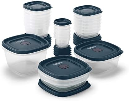 Rubbermaid EasyFindLids Food Storage Containers in Special-Edition Insignia Blue, 42 Piece