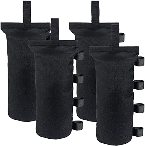 Heavy Duty Canopy Weight Bags(120LBS) for Pop up Canopy Tent, Canopy Weights Set of 4, Leg Weights Sand Bags for Instant Outdoor Sun Shelter Patio Umbrella(Without Sand)