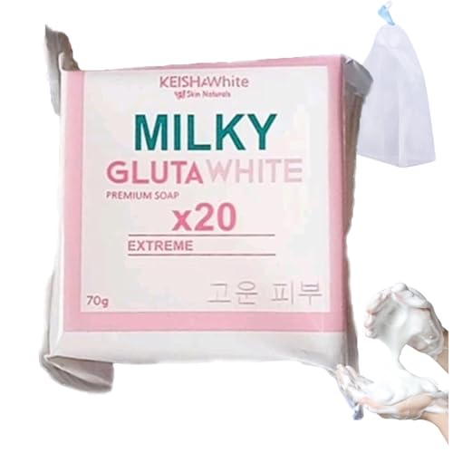 Milky Gluta ππ‘π’ππ Soap 20x, 70g Glutamilk ππ‘π’πππ§π’π§π Soap, Milkygluta ππ‘π’ππ Bar Soaps, Premium ππ«π’π π‘πππ§π’π§π Soaps for Face & Body, Deep Cleanse, Exfoliate (1PCS)