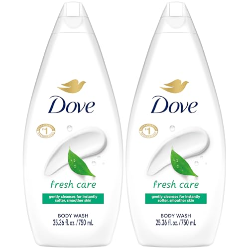 Dove Body Wash, Fresh Care, Value-Size 2-Pack – Soothing Moisturizing Cleanser for Soft Skin, 25.36 Oz Ea