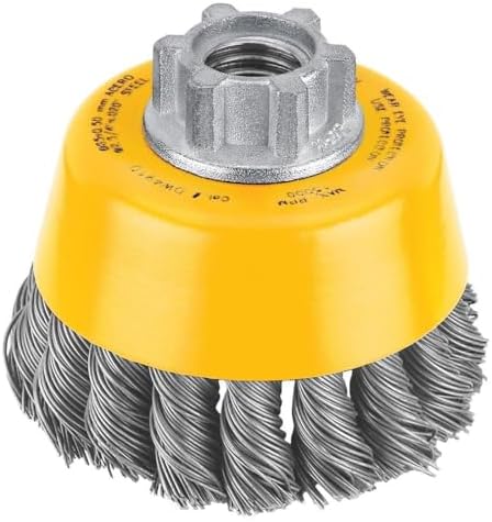 DeWalt DW4910 3" Knotted Cup Brush/Carbon Steel 5/8"-11 Arbor .020
