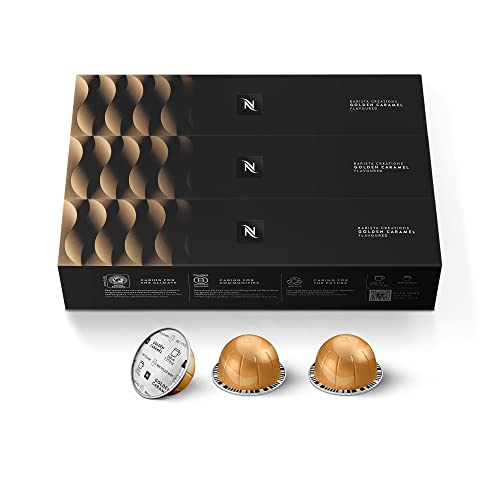 Nespresso Capsules Vertuo, Golden Caramel, Medium Roast Coffee, 30 Count Coffee Pods, Brews 7.8oz.