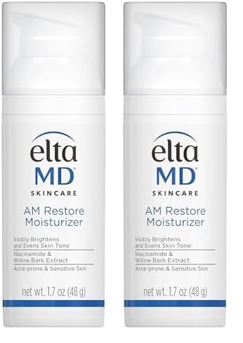 EltaMD AM Restore Face Moisturizer for Women and Men, Light Moisturizer Face Cream, Made with Niacinamide and Hyaluronic Acid, 1.7 oz Pump