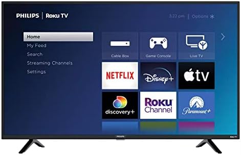 Philips 40-Inch 1080p FHD LED Roku Smart TV with Voice Control App, Airplay, Screen Casting, & 300+ Free Streaming Channels, 40-Inch FHD (PHI40PFL47)