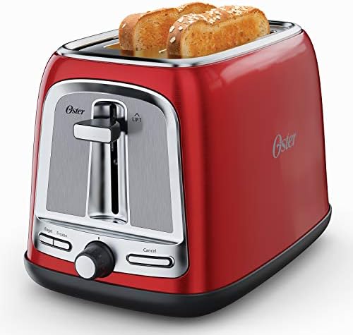 Oster® 2-Slice Toaster with Advanced Toast Technology, Candy Apple Red