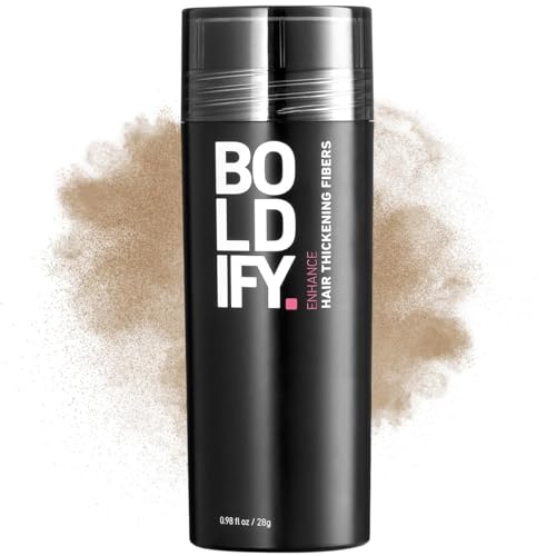 BOLDIFY Hair Fibers (28g) - Fill In Thinning and Fine Hair for an Instantly Fuller, Thicker Look - 14 Shades for Women & Men - Medium Blonde