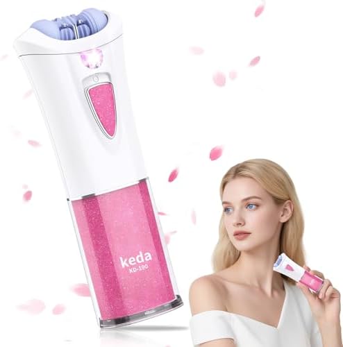 Glabrouse Skin Epilator, 2025 New Glabrouse Skin Hair Remover for Women Face, Glabrousskin Hair Removal with LED Light, Cordless Facial Hair Removal for Women Facial, Arms, Legs and Bikini (Pink)