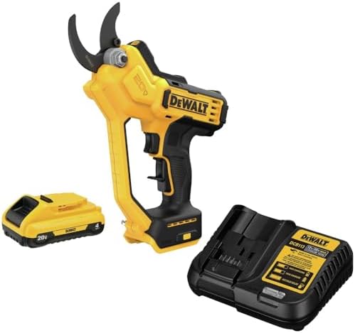 Dewalt DCPR320BDCB240C-BNDL 20V MAX Lithium-Ion 1-1/2 in. Cordless Pruner and 20V MAX 4 Ah Lithium-Ion Battery and Charger Starter Kit Bundle
