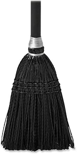 Rubbermaid Commercial Products Executive Series Indoor/Outdoor Lobby Broom, Wood Handle, Black, Professional/Janitorial Cleaners and Debris Collection for Lobby/Courtyard/Office/Kitchen, Pack of 12