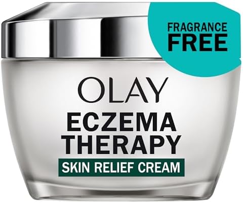 Olay Sensitive Eczema Therapy Face Moisturizer Skin Relief Cream, 1.7 fl oz Fragrance-Free Skin Care Treatment with Colloidal Oatmeal
