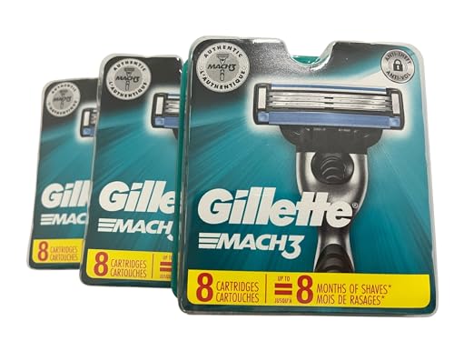 Gillette Mach 3-24 Count (3 x 8 Pack)