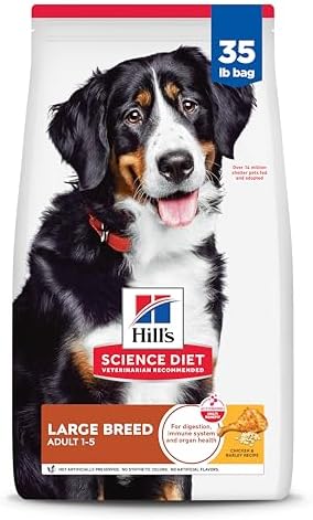 Hill's Science Diet Large Breed, Adult 1-5, Large Breed Premium Nutrition, Dry Dog Food, Chicken & Barley, 35 lb Bag