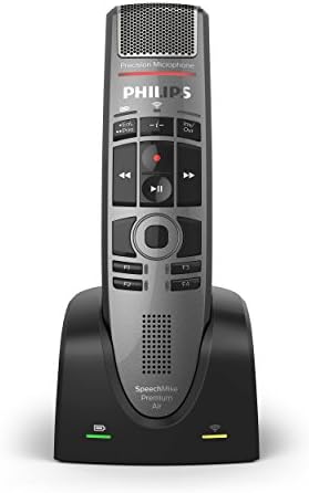 PHILIPS SpeechMike Premium Air Wireless Dictation Microphone with Push Button Design