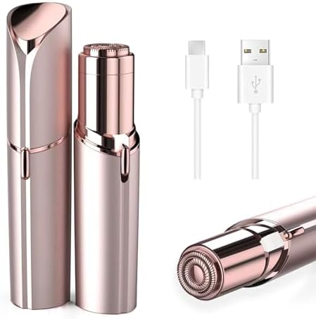 Facial Hair Removal for Women, Face Shavers for Women, Portable Lady Face Electric Razor for Lip, Peach Fuzz, Chin with USB Rechargeable