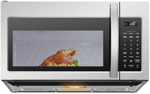 Midea MOR17BSA-SS 1.7 Cu.ft. Over The Range Microwave Oven with Smart Touch Panel, Auto Cooking Menu, 1000 W, 300 CFM Ventilation, in Stainless Steel