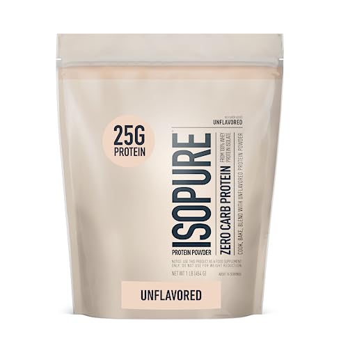 Isopure Unflavored Protein, Whey Isolate, 25g Protein, Zero Carb & Keto Friendly, 2 Ingredients, 16 Servings, 1 Pound (Packaging May Vary)GET 20% OFF STOREWIDE!