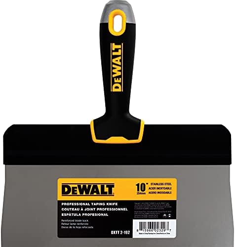 DEWALT 10" Big Back Taping Knife | Stainless Steel w/Soft Grip Handle | DXTT-2-192