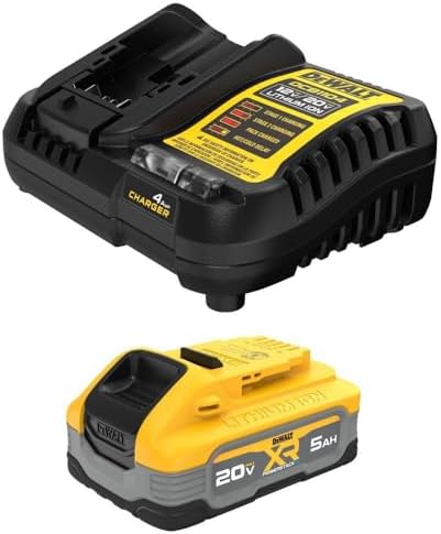 DEWALT Powerstack 20V MAX Battery Starter Kit, Rechargeable, 5Ah, Lithium Ion (DCBP520C)