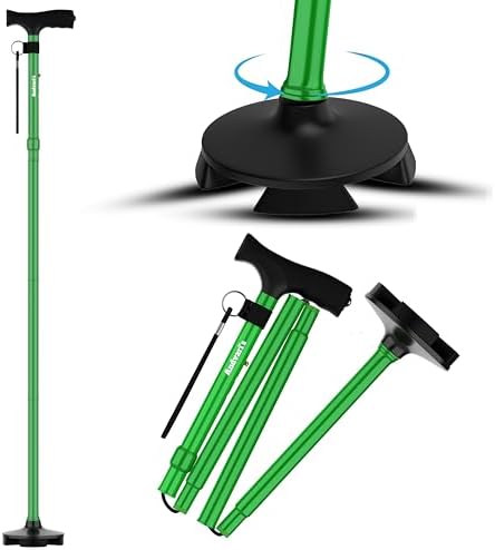 Andvari Walking Cane for Men All Terrain - Walking Canes for Men - Walking Stick - Quad Base Walking Sticks for Seniors