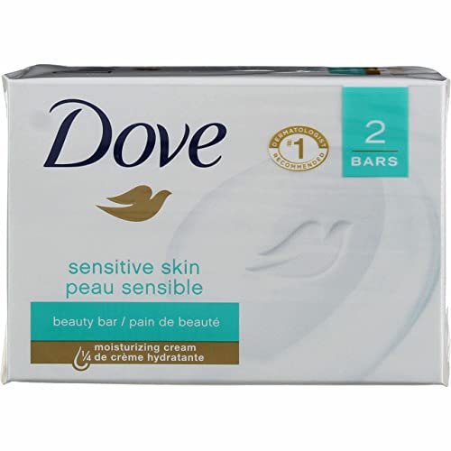 Dove Unscented Beauty Bar, Sensitive Skin 4 oz, 2 ea (Pack of 6)