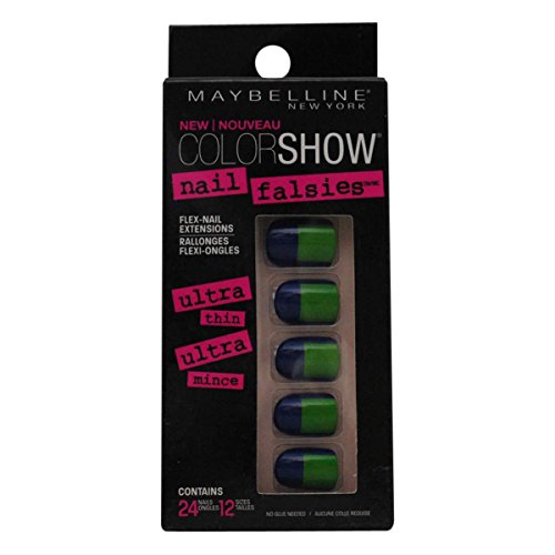 2 PACK- MAYBELLINE COLOR SHOW NAIL FALSIES #60 BLOCK PARTY