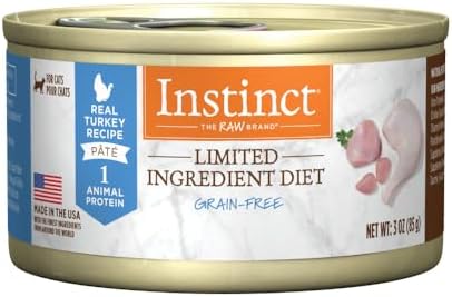 Instinct Limited Ingredient Diet, Natural Wet Cat Food, Grain Free Recipe - Real Turkey, 3 oz. Cans (Pack of 24)
