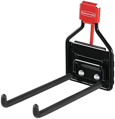 Rubbermaid Shed Accessory Multi-Purpose Hook Holds up to 20 lbs, Black, Space Saving Shed Organization for Power Tools, Bikes, Sports Equipment, Shovels, Rakes