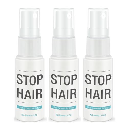 Hair Inhibitor Permanent Hair Growth Inhibitor Spray for Face Body Arm Legs Painless Non-Irritating Stop Hair Growth Natural Plant Extract 20ml (3PCS)