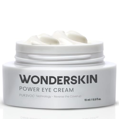 Wonderskin Purevoc Eye Cream for Dark Circles and Puffiness 0.5 Oz - Under Eye Cream for Women and Men with Mango & Shea Butter, Squalane - Fragrance-Free